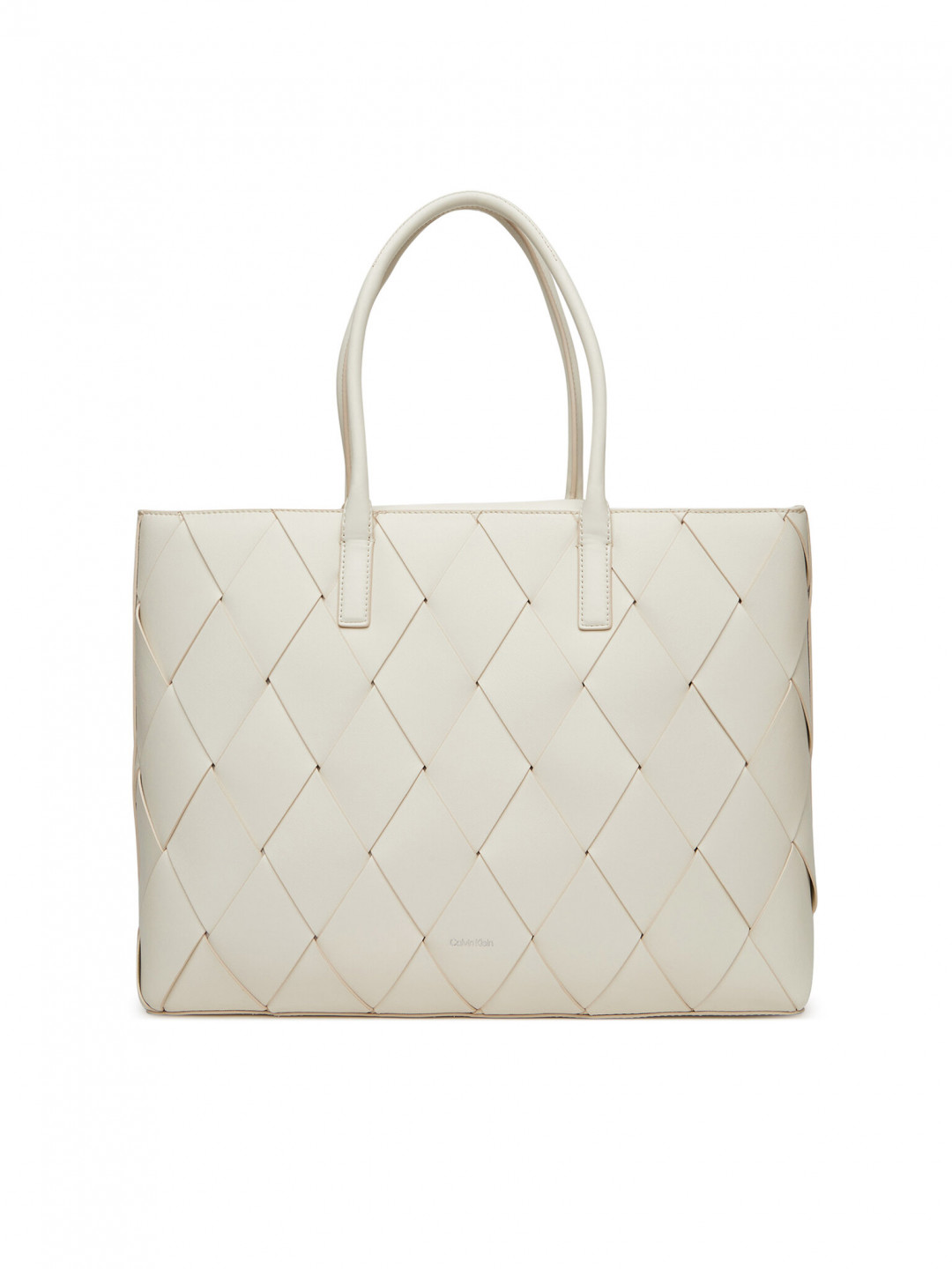 Calvin Klein Kabelka Ck Woven Medium Shopper K60K612994 Bílá